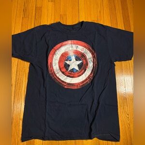 Captain America Shield Graphic Tee Men’s Medium Blue Marvel